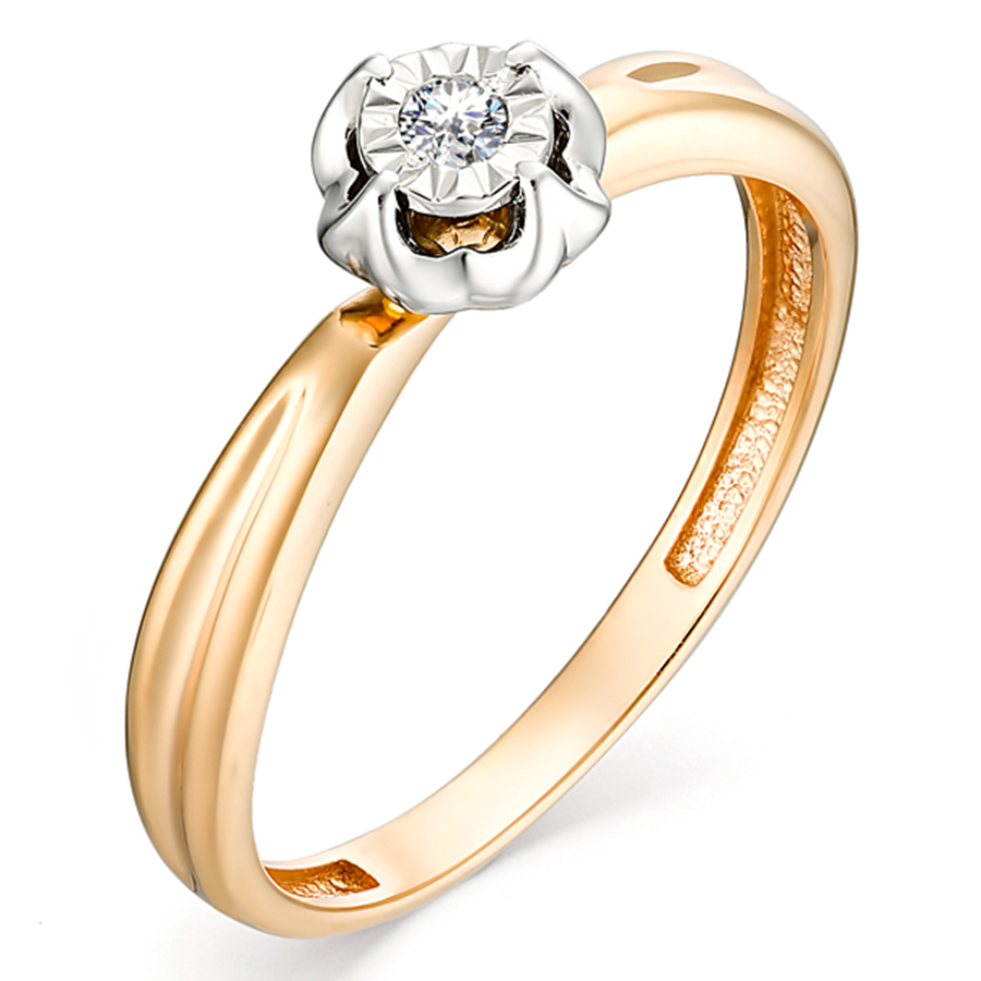 Кольцо, золото, бриллиант, 12997-100